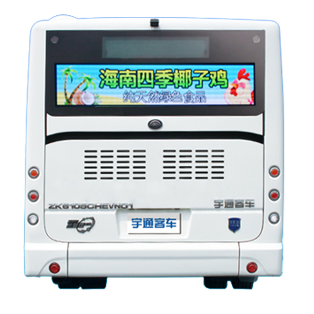 公交车P4全彩色后窗广告LED显示屏P5巴士车LED后窗屏